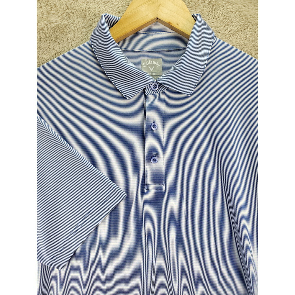 Callaway Men's Opti-dri Short Sleeve Golf Polo Shirt Stripes Men's Size L